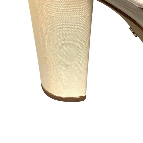 Sam Edelman Women’s Yaro Blocked Heeled Sandal, pearl ivory fabric, 8.5W, NWOT - Picture 8 of 8